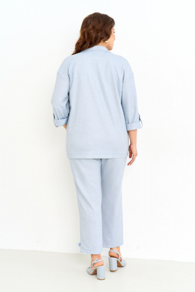 Брюки, жакет IVA 1689 голубой - фото 15