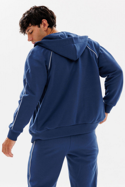 Зип-худи с логотипом, двойным капюшоном на каждый день GO M4081/20-01. 176-182 - фото 2