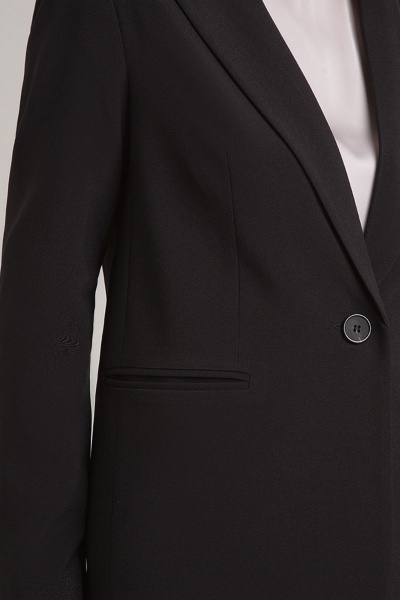 Классический костюм-двойка с зауженными брюками и пиджаком IVARI 10403/1 черный - фото 10