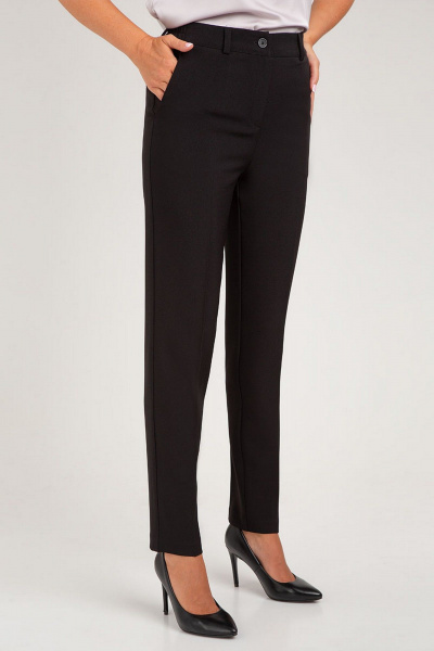 Классический костюм-двойка с зауженными брюками и пиджаком IVARI 10403/1 черный - фото 3