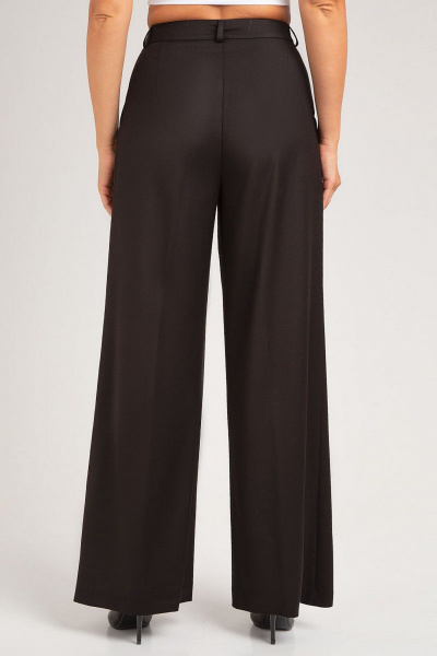 Костюм-двойка с асимметричным жилетом и брюками палаццо IVARI 20713 черный - фото 4