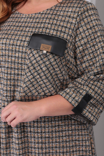 Платье Karina deLux B-281А серо-черный - фото 3