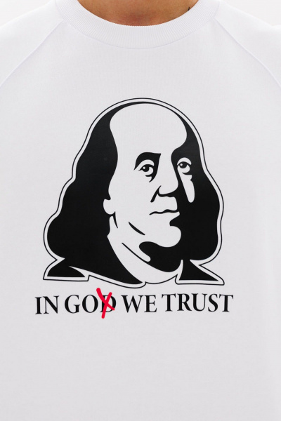 Свитшот спортивный с дизайнерской печатью из хлопка GO M4083/01-01. 182-188 - фото 5