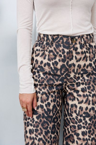 Брюки с леопардовым принтом в стиле на каждый день KOKOdea 6.17.2 леопард - фото 5