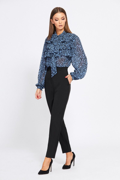 Блуза EOLA 1912 голубой-леопард - фото 5