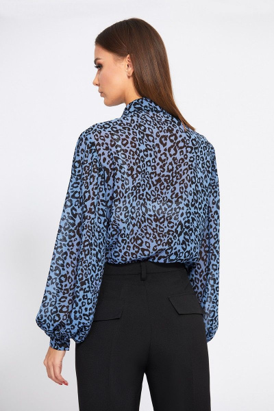 Блуза EOLA 1912 голубой-леопард - фото 4