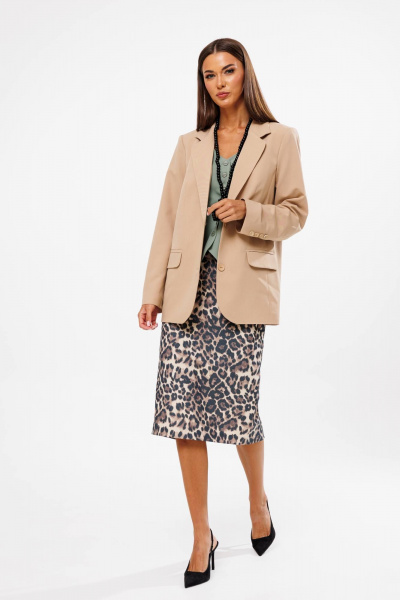 Комплект из жакета, жилета и юбки с отделкой Ларс Стиль 971 - фото 7