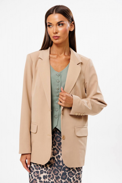 Комплект из жакета, жилета и юбки с отделкой Ларс Стиль 971 - фото 6