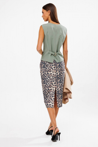 Комплект из жакета, жилета и юбки с отделкой Ларс Стиль 971 - фото 5