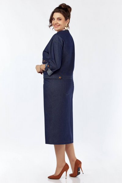 Джинсовый костюм: жакет свободный и зауженная юбка БагираАнТа 962 - фото 4