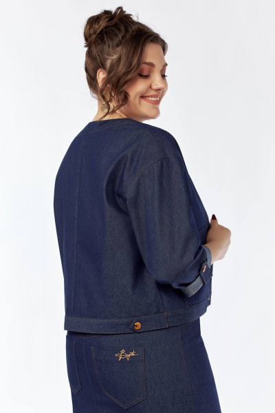 Джинсовый костюм: жакет свободный и зауженная юбка БагираАнТа 962 - фото 3