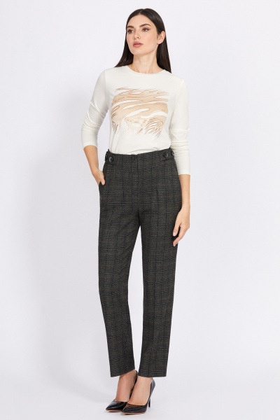 Серые брюки со стрелками из ткани с вискозой Bazalini 4972 - фото 1