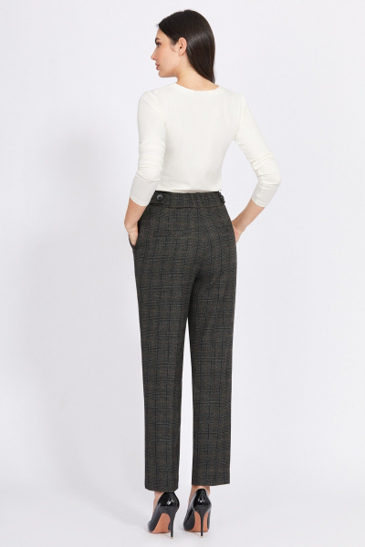 Серые брюки со стрелками из ткани с вискозой Bazalini 4972 - фото 3