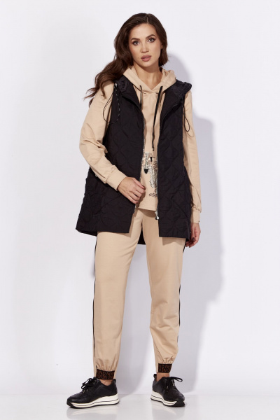 Комплект из костюма с жилетом, свитшотом и брюками Luna 185 горчица - фото 4