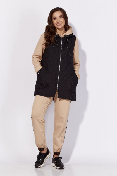 Комплект из костюма с жилетом, свитшотом и брюками Luna 185 горчица - фото 1