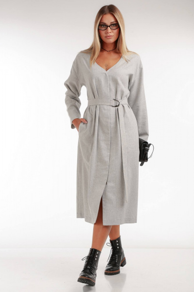 Платье рубашка свободного силуэта с карманами Your size 2233 - фото 4