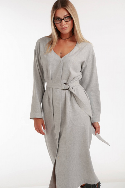 Платье рубашка свободного силуэта с карманами Your size 2233 - фото 2