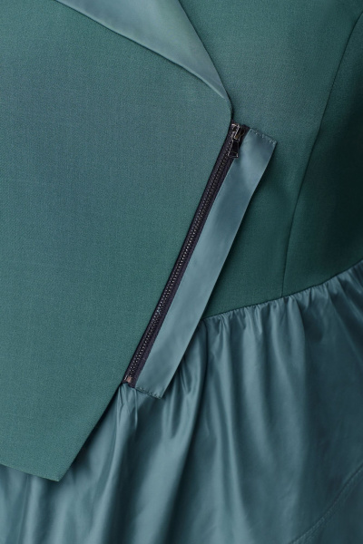 А-образное платье с имитацией косухи и сборкой Мишель стиль 1209 полынь - фото 11