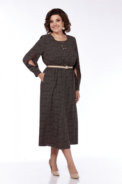 Нарядное платье из плательной ткани с пуговицами и ремнём Jurimex 3176 - фото 5