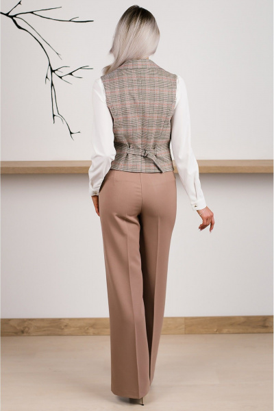 Брюки, жилет MONA STYLE 24058 песочный - фото 11