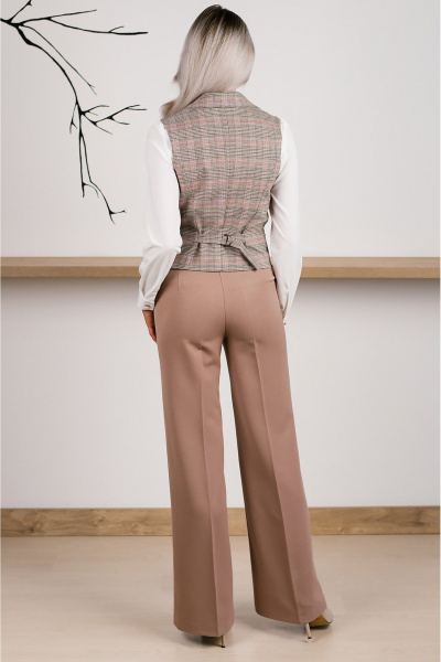 Брюки, жилет MONA STYLE 24058 песочный - фото 10