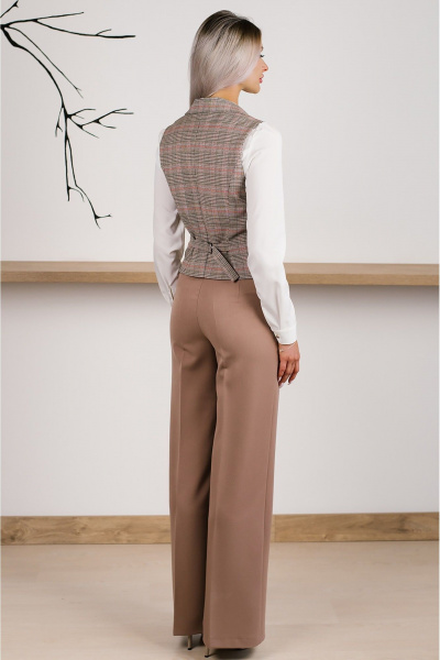 Брюки, жилет MONA STYLE 24058 песочный - фото 9