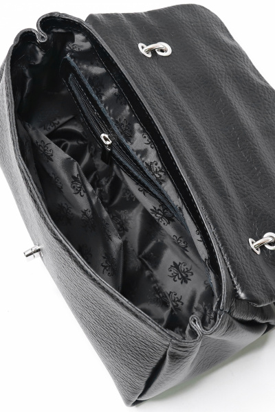 Кожаная сумка на клапане и короткой ручке с карманом Galanteya 31923.23с1211к45 черный - фото 5