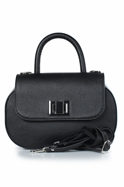 Круглогодичная кожаная сумка на отделениях и ремне Galanteya 43223.24с447к45 черный - фото 2