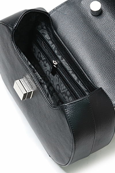 Круглогодичная кожаная сумка на отделениях и ремне Galanteya 43223.24с447к45 черный - фото 5