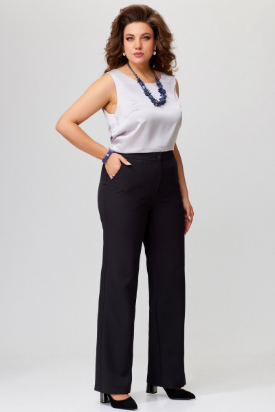Брючные классические брюки из текстильной ткани Fita 20261 черный - фото 4