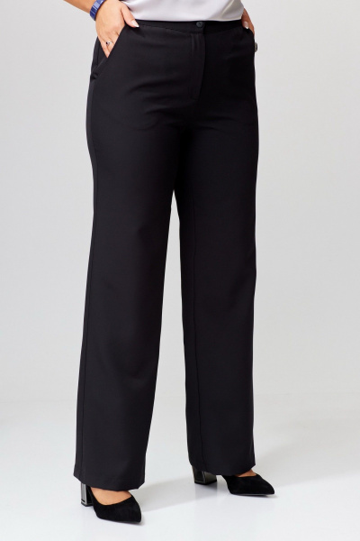 Брючные классические брюки из текстильной ткани Fita 20261 черный - фото 2