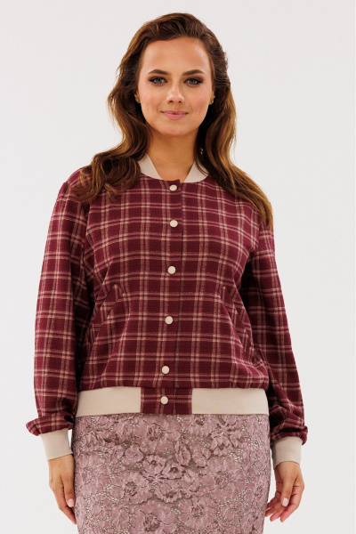 Демисезонный жакет-бомбер из текстиля с прорезными карманами Angelina & Сompany 1137 - фото 2