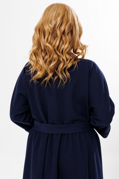 Нарядное макси платье с вышивкой и карманами BRELA 2354.1 темно-синий - фото 8