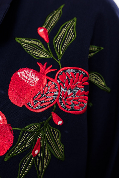 Нарядное макси платье с вышивкой и карманами BRELA 2354.1 темно-синий - фото 6