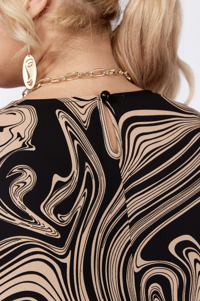 Демисезонное платье из шифона с поясом и разрезами Algranda А3985-7 - фото 5