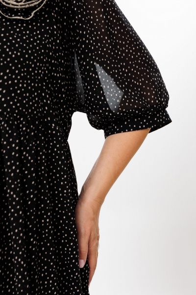 Платье в горошек с сборкой по переду и рукавом летучая мышь BRELA 2351.1 горошек - фото 6