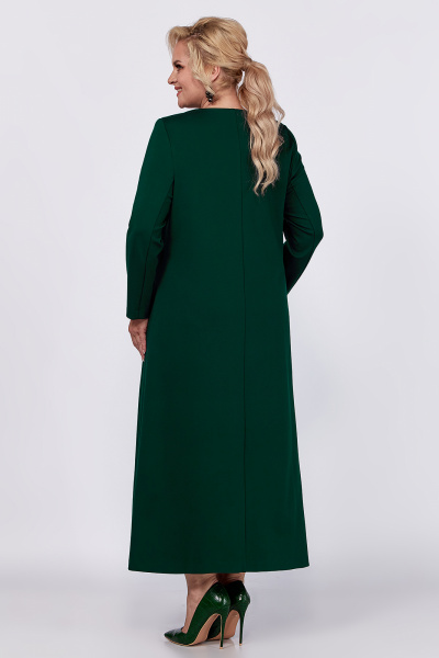 Длинное платье из трикотажа больших размеров с прорезными карманами Algranda А4010 - фото 5