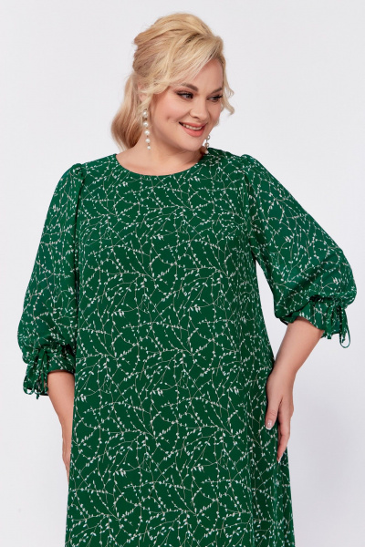 Платье А-силуэта из шифона с рукавом 7/8 и рюшей Swallow 767 - фото 8