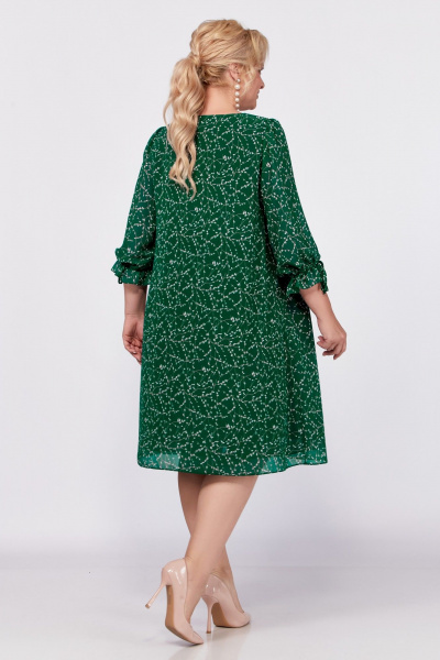 Платье А-силуэта из шифона с рукавом 7/8 и рюшей Swallow 767 - фото 6