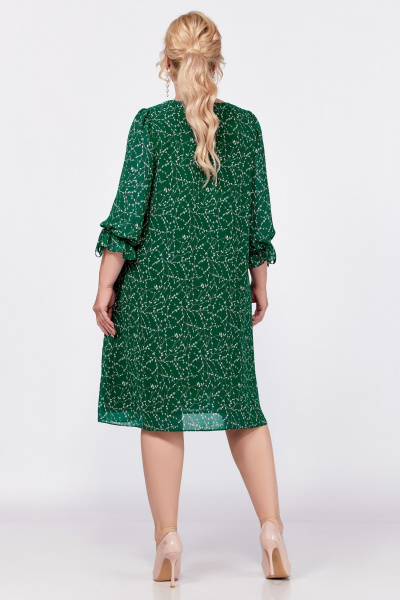 Платье А-силуэта из шифона с рукавом 7/8 и рюшей Swallow 767 - фото 5