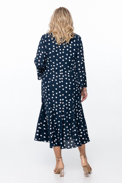 Жакет, платье Pretty 848 молочный-синий_горохи - фото 3