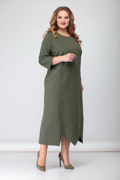 Платье БАГРЯНИЦА 5017 зеленый - фото 2
