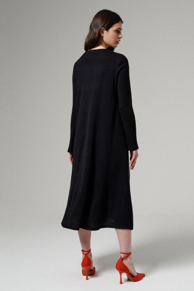 Платье трапеция демисезонное из трикотажа для женщин Панда 128783w черный - фото 4