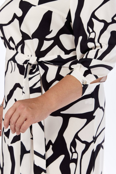 Длинное платье с абстрактным принтом и свободным кроем на каждый день Tensi 381 - фото 4