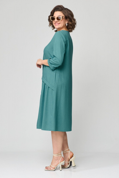 Платье А-образного силуэта из хлопка с карманами и асимметричным кроем Орхидея 1271-1 - фото 6