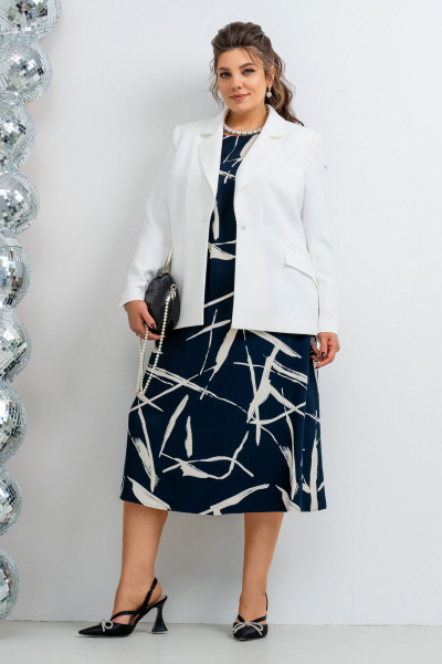 Демисезонный женский жакет с карманами и приталенным силуэтом Aira Style 24-035 светло-молочный - фото 9