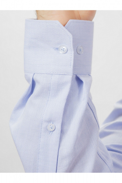 Круглогодичная рубашка классическая из хлопка с принтом Nadex 01-047312/501-24 голубой - фото 7