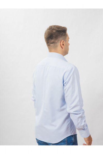 Круглогодичная рубашка классическая из хлопка с принтом Nadex 01-047312/520-24 голубой - фото 7