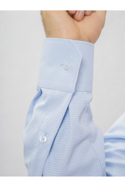 Круглогодичная рубашка классическая из хлопка с принтом Nadex 01-047312/520-24 голубой - фото 5