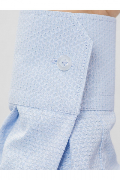 Круглогодичная рубашка классическая из хлопка с принтом Nadex 01-047312/520-24 голубой - фото 4